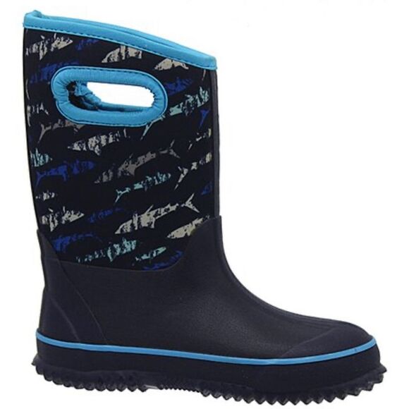 Storm Kids NWOT Black and Blue sharks Neoprene Boots. - Picture 1 of 6